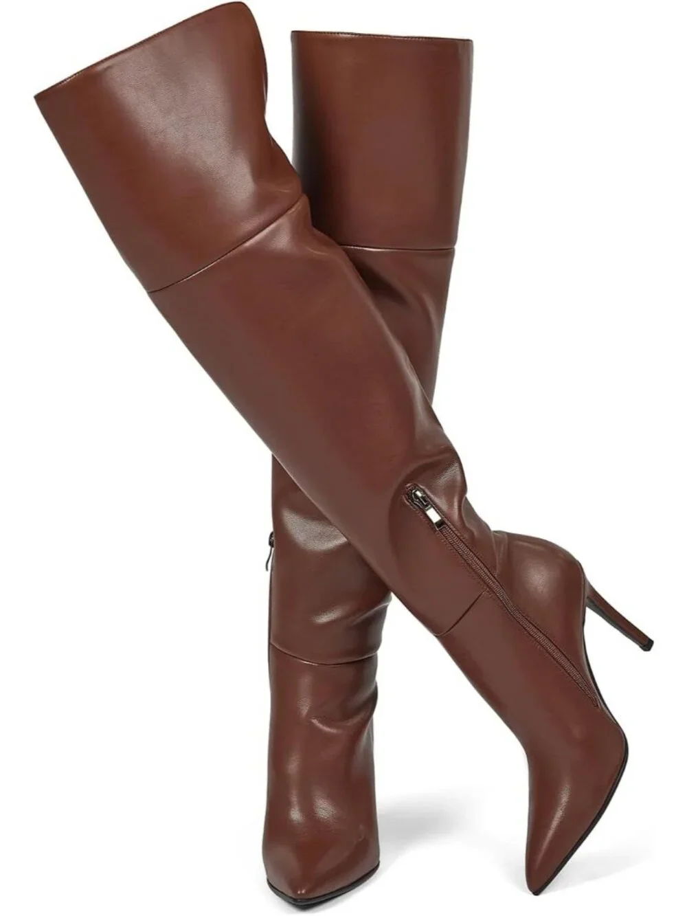 Women's Brown High Heel Over the Knee Boots Comfortable Fashion Stiletto Heels